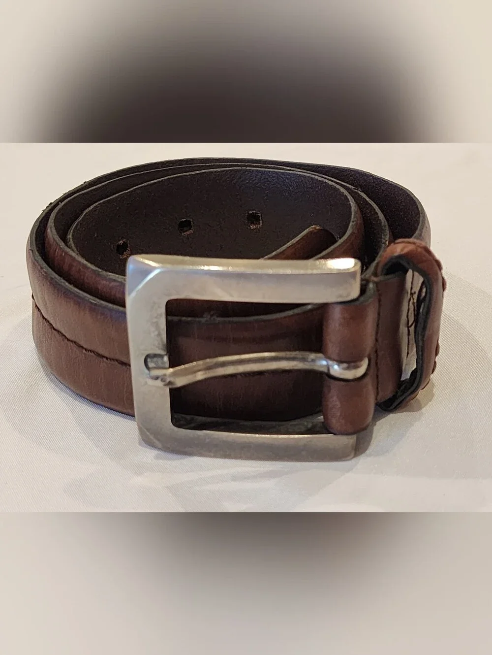 Armani Jeans Men's Brown Leather Belt